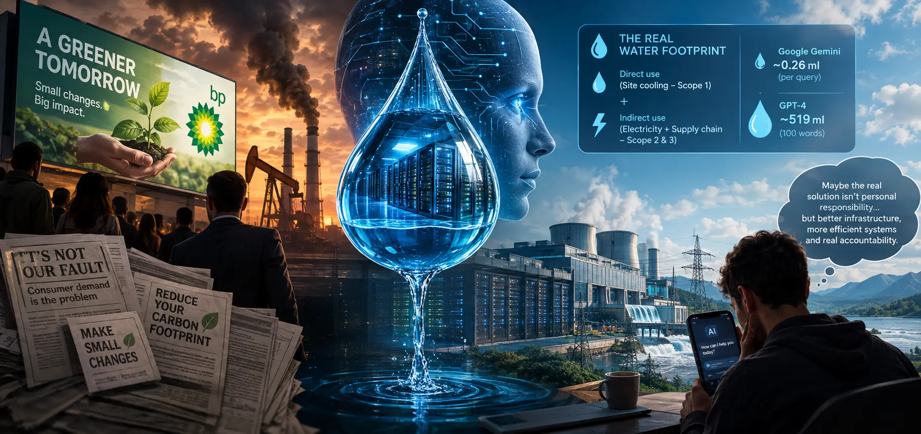 Water Consumption in the Age of Superintelligence: The Illusion of Individual Responsibility and the Real Solutions